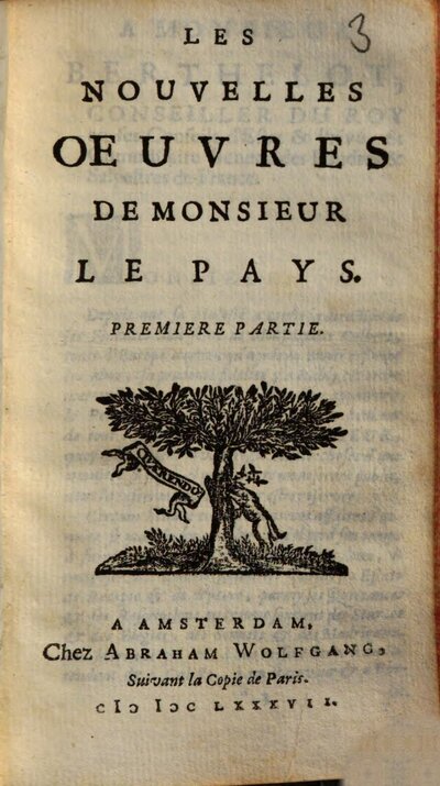 Les nouvelles oeuvres de Monsieur Le Pays, 1