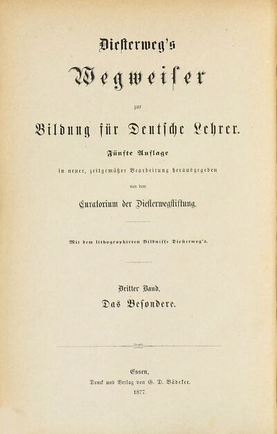 Wegweiser zur Bildung für deutsche Lehrer, 3. Das Besondere ; Abt. 2