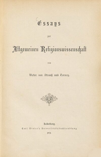 Essays zur allgemeinen Religionswissenschaft