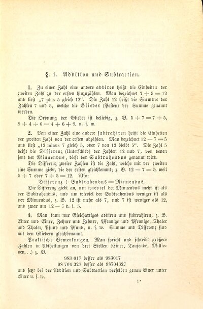 Die Elemente der Mathematik, 1. Gemeine Arithmetik, allgemeine Arithmetik, Algebra