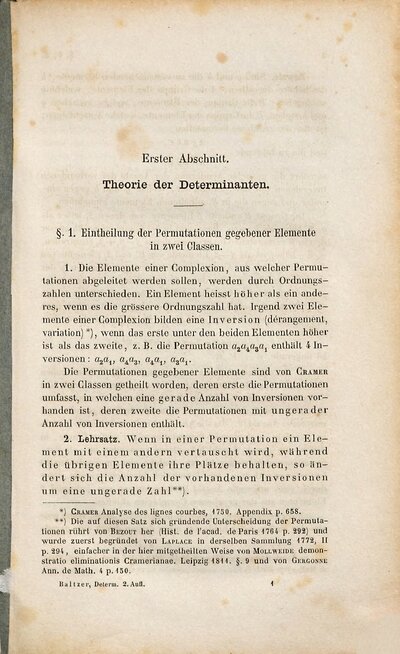 Theorie und Anwendung der Determinanten