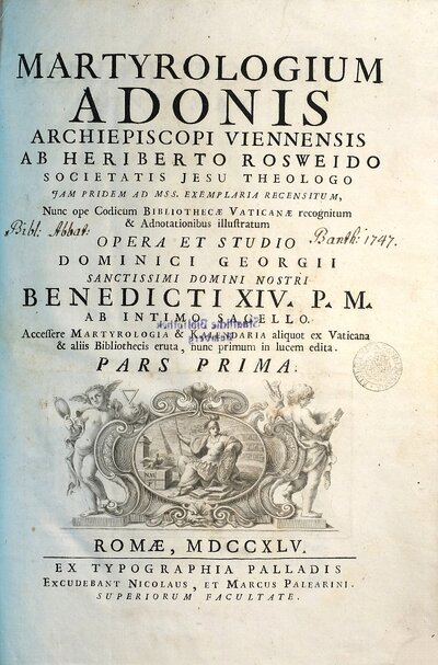 Martyrologium Adonis Archiepiscopi Viennensis, 1