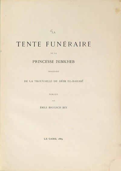 La tente funéraire de la princesse Isimkheb provenant de la trouvaille de Déir-El-Bahari