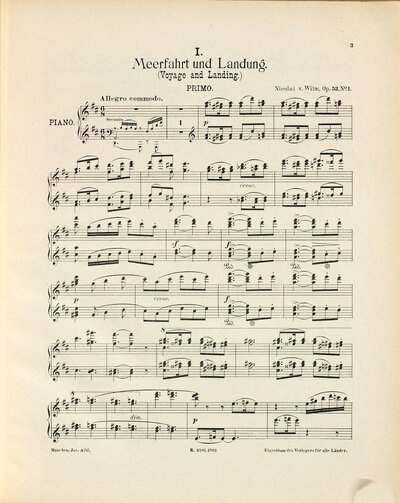Eine Nordlandfahrt = (A journey to the north) : Suite Nr. 4 ; für d. Piano zu 4 Hdn. ; op. 53