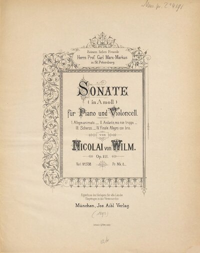 Sonate : (in a-Moll) ; für Piano u. Violoncell ; op. 111