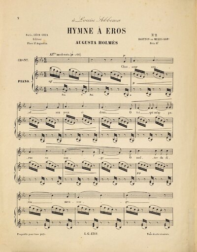 Hymne à Eros, 2. Baryton ou Mezzo-Soprano