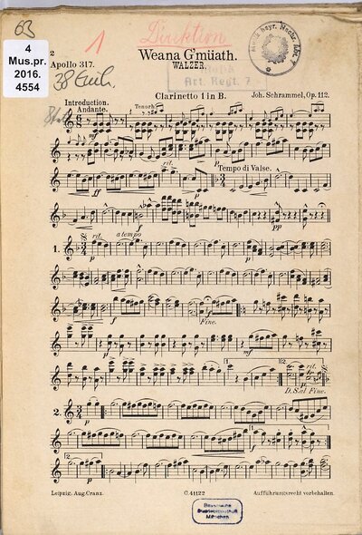 Weana G'müath : Walzer : op. 112