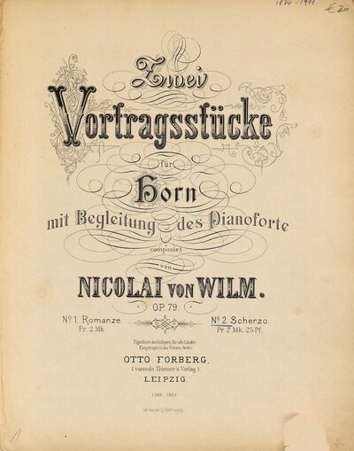 Zwei Vortragsstücke für Horn mit Begleitung des Pianoforte : op. 79, No. 2. Scherzo
