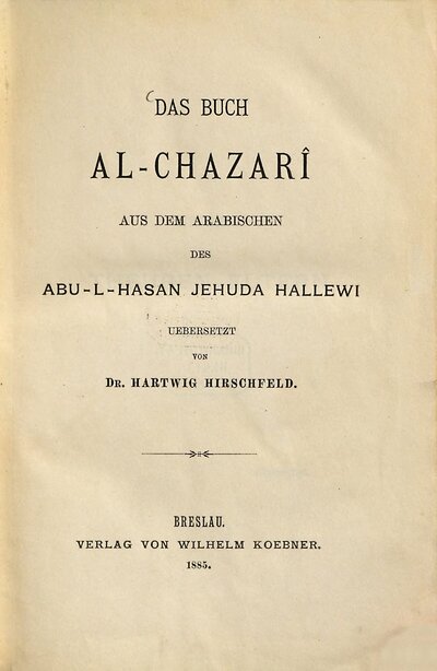 Das Buch Al-Chazarî : Aus d. Arabischen