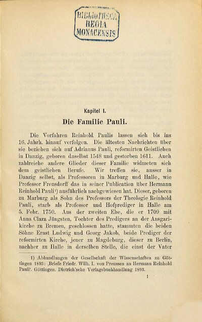 Reinhold Pauli : Lebenserinnerungen nach Briefen u. Tagebüchern