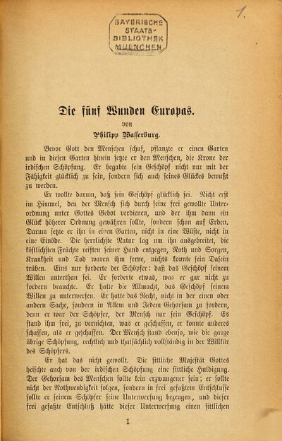 Die fünf Wunden Europas
