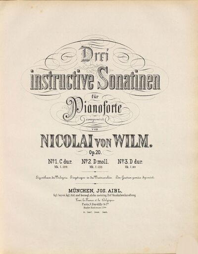 3 instructive Sonatinen : für Pianoforte ; op. 20, 3. D-Dur