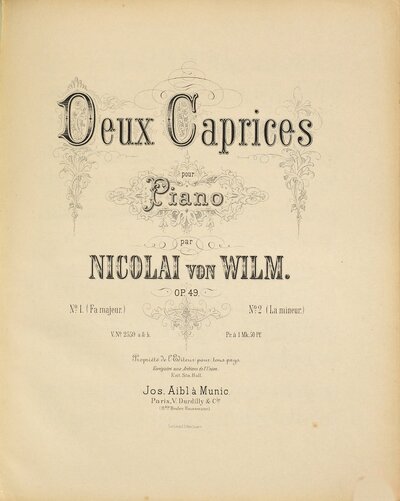 II caprices pour piano ; op. 49, No. 1. Fa majeur