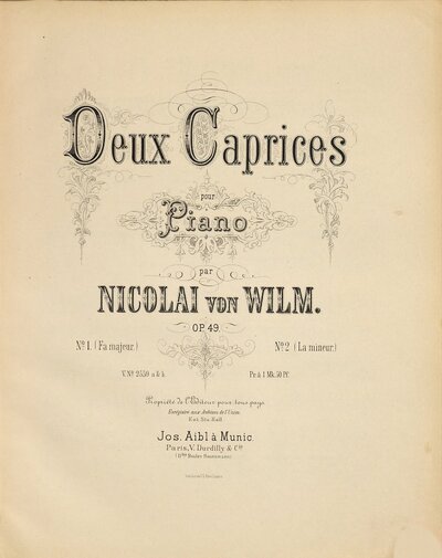 II caprices pour piano ; op. 49, No. 2. La mineur