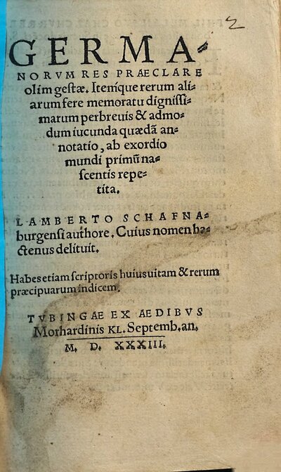 Germanorum res praeclare olim gestae