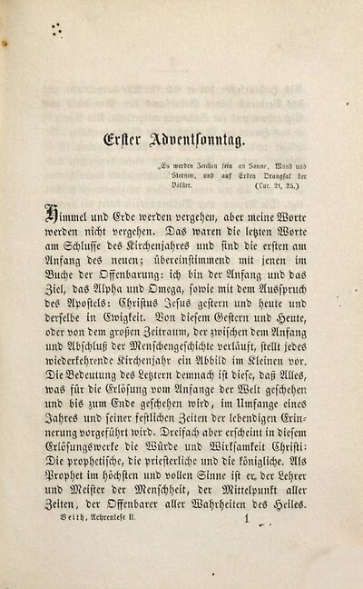 Homiletische Werke, 10. Von Advent bis Pfingsten : Vorträge über die sonntäglichen Pericopen ; (der "Homiletischen Aehrenlese" zweiter Theil)