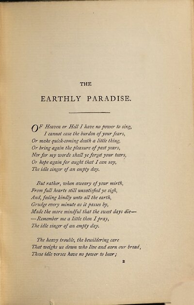 The poetical works of William Morris, I. The Earthly Paradise : A poem