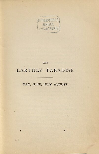 The poetical works of William Morris, II. The Earthly Paradise : A poem