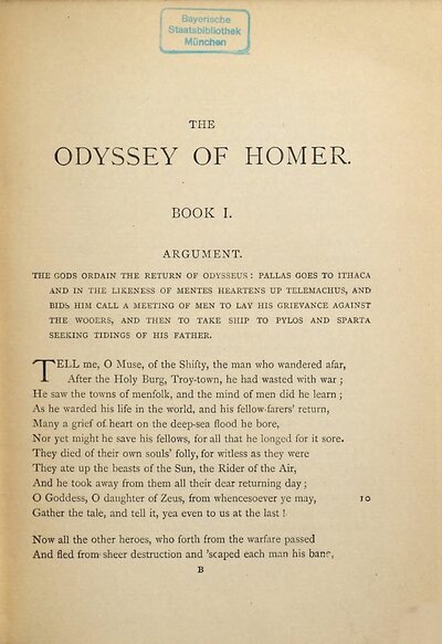 The poetical works of William Morris, IX. The Odyssey of Homer : Done into English Verse by William Morris