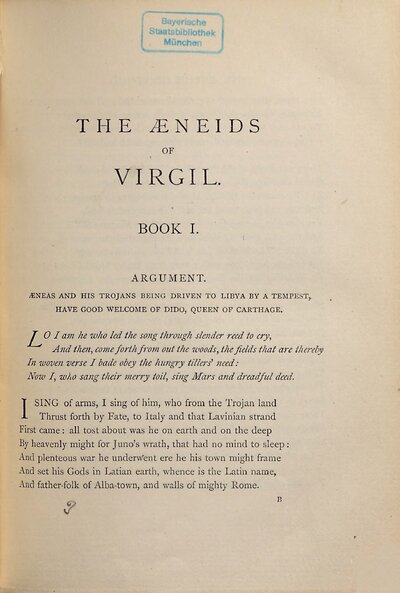 The poetical works of William Morris, X. The Æneids of Virgil : Done into English verse by William Morrison