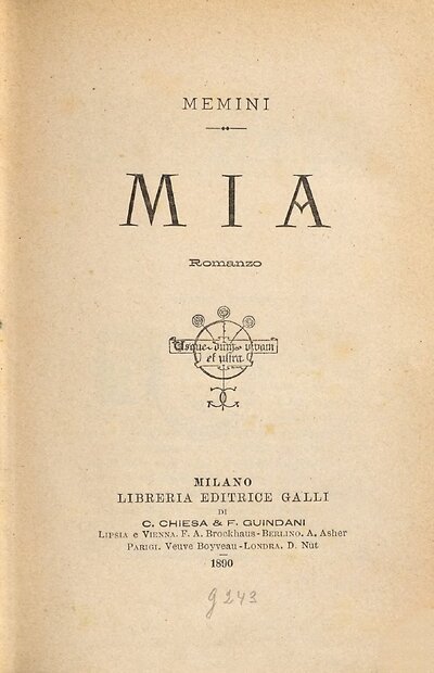 Mia : romanzo