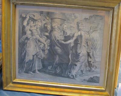 Lot and his Daughters, setting out on their journey from Sodom
