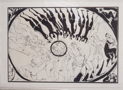 Drawing on cardboard