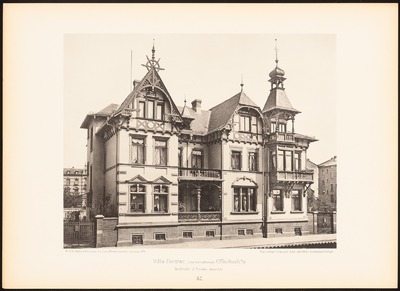 Villa Forster, Offenbach: Ansicht (aus: Moderne Neubauten, 1.Jg., 1894, hrsg. W. Kick)