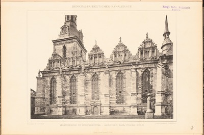 Marienkirche, Wolfenbüttel: Ansicht (aus: Denkmäler Deutscher Renaissance, hrsg. v. K.E.O. Fritsch, 4.Bd., 1891)