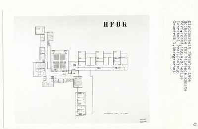 Hochschule für Bildende Künste (Diplomarbeit bei Peter Poelzig): Grundriss 1. Obergeschoss 1:200