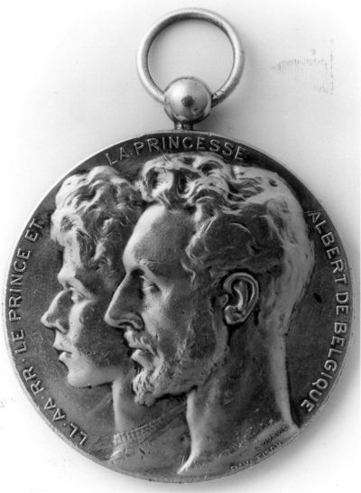 Jef Esser-de Magnée (1875-1927), medailleur, L. Dupuis, vervaardiger, Paul Fisch, medaille 't Maasland - Stockheim 1858-1909, 1909, geslagen zilver.