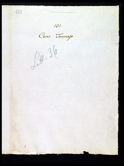 Letters from Ceva, Tommaso a Lodovico Antonio Muratori (1696 - 1727)