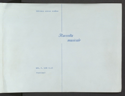 Symphony of the second opera in the theatre of S. Samuel the year 1756. Parts of the harbour and upper violet