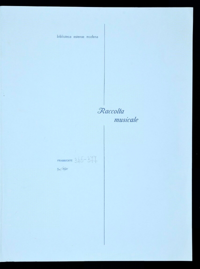 [Sinfonia - parte del basso]