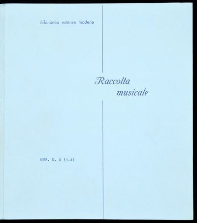 Musical enigmas of don Ludovico Agostini Ferrrarese. The first six-book with dialogues of seven, eight and ten novelty compounds and data in light. Parts of c., a., t., b.