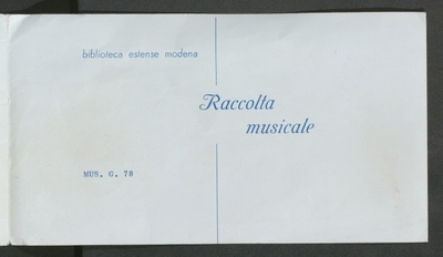 Ariette. S. Luca 1687, di Domenico Gabrielli. Partit.