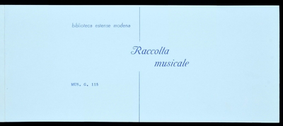 Cantate a sola voce di s. con b.c. Quando d'amor le leggi; Sedea su l'erbe...