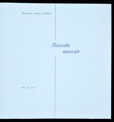 1st lib. Chamber cantatas alone Op. II