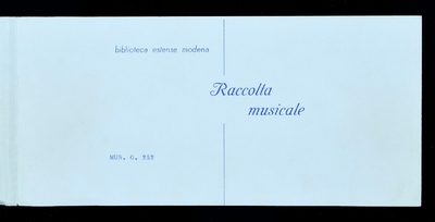 Ariette Francesi, a voce sola, o a 2 od a tre voci con bc o senza