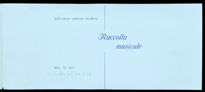 6 Cantate a soprano, o mezzosopr. con b.c. Pasquini incerto Lonati