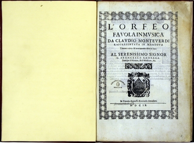 L'Orfeo Favola in Musica Da Claudio Monteverdi Rappresentata in Mantova l'anno 1607