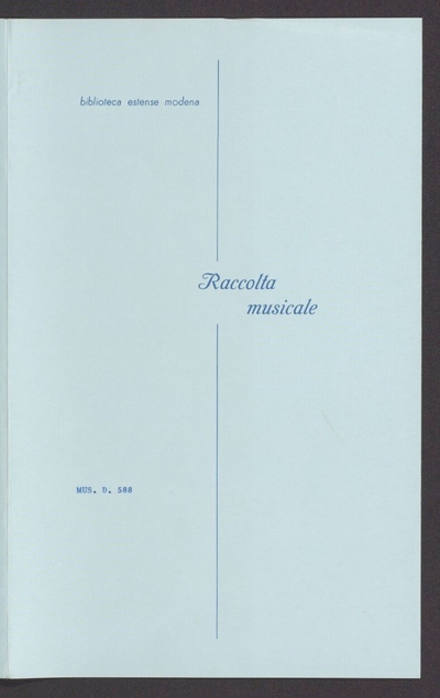 Violin sonata only with the bass of the lord Antonio Lolli. Partit.