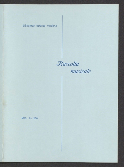 Cantata a voce sola di soprano e bc Aure, giacché non posso della sig. Barbara Strozzi