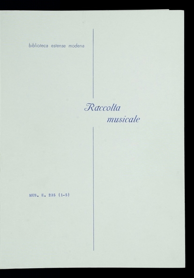 Madrigali a due, tre, e quattro voci e bc [con una cantata a voce sola]