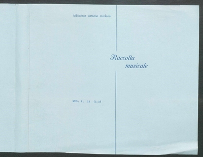 Sesostri. Opera musicale. 1802. Partitura di due scene e di un duetto