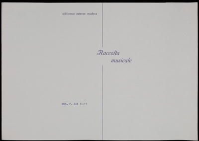 Sinfonia per violino 1. e 2., viola e basso, del signor Ernesto Eichner. Parti