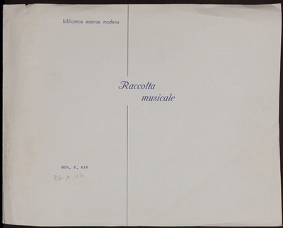 Il Rodoaldo Re d'Italia. Atti 3. Melodramma con istrumenti