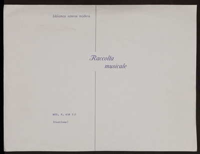 Diavolessa, nel teatro in S. Samuel. Poesia del sig. dott. Carlo Goldoni, musica del signor Baldassar Galuppi Buranello. Melodramma. Partit. atti 1. e 3. Parti incompl.