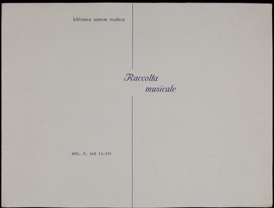 Alma redemptoris mater per sopr., violino primo e secondo, viola prima e seconda, ob. primo e secondo, violoncello, fag., corni primo e secondo, trombe in sostituzione dei corni, basso e org. Parti
