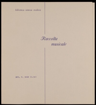 B.V.M. 's four-voice basso and tenor, and instruments